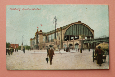 Ansichtskarte AK Hamburg 1910 Damthorbahnhof Bahnhof Dammtor Dammtorbahnhof Hochbahn Architektur Ortsansicht